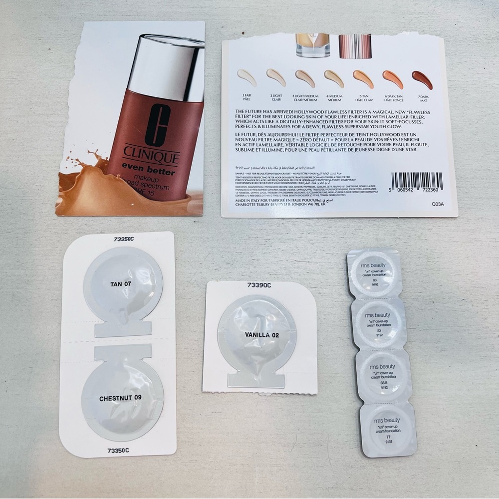 Luxury Foundation Concealer Sample Bundle Gucci YSL Charlotte Tilbury RMS NWT - Picture 10 of 16